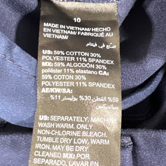 WHITE HOUSE BLACK MARKET The Slim Ankle Pant Navy Sz 10 NWOT - Picture 5 of 5